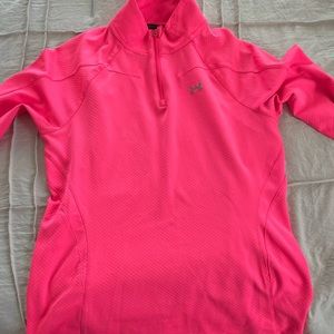 Under Armour pink half zip pullover